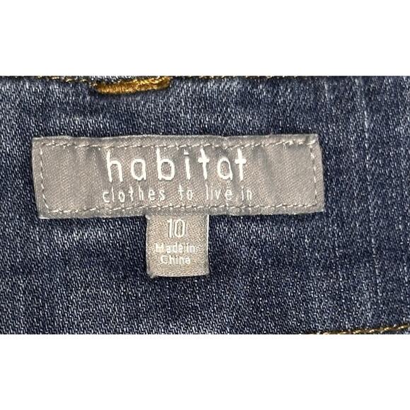 Habitat Clothes To Live In Jeans Wide Leg High Rise Cropped Blue Women Sz 10 EUC - Picture 2 of 15